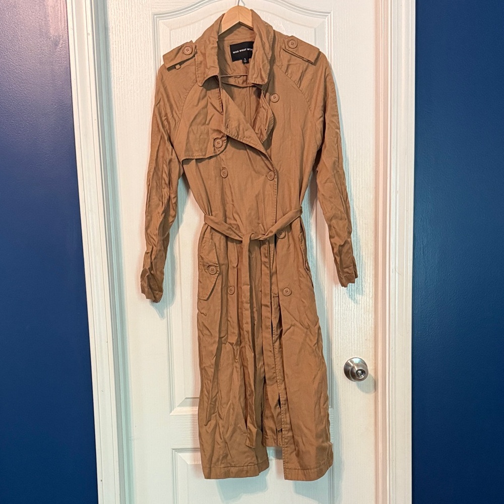 Who What Wear Camel Trench Coat